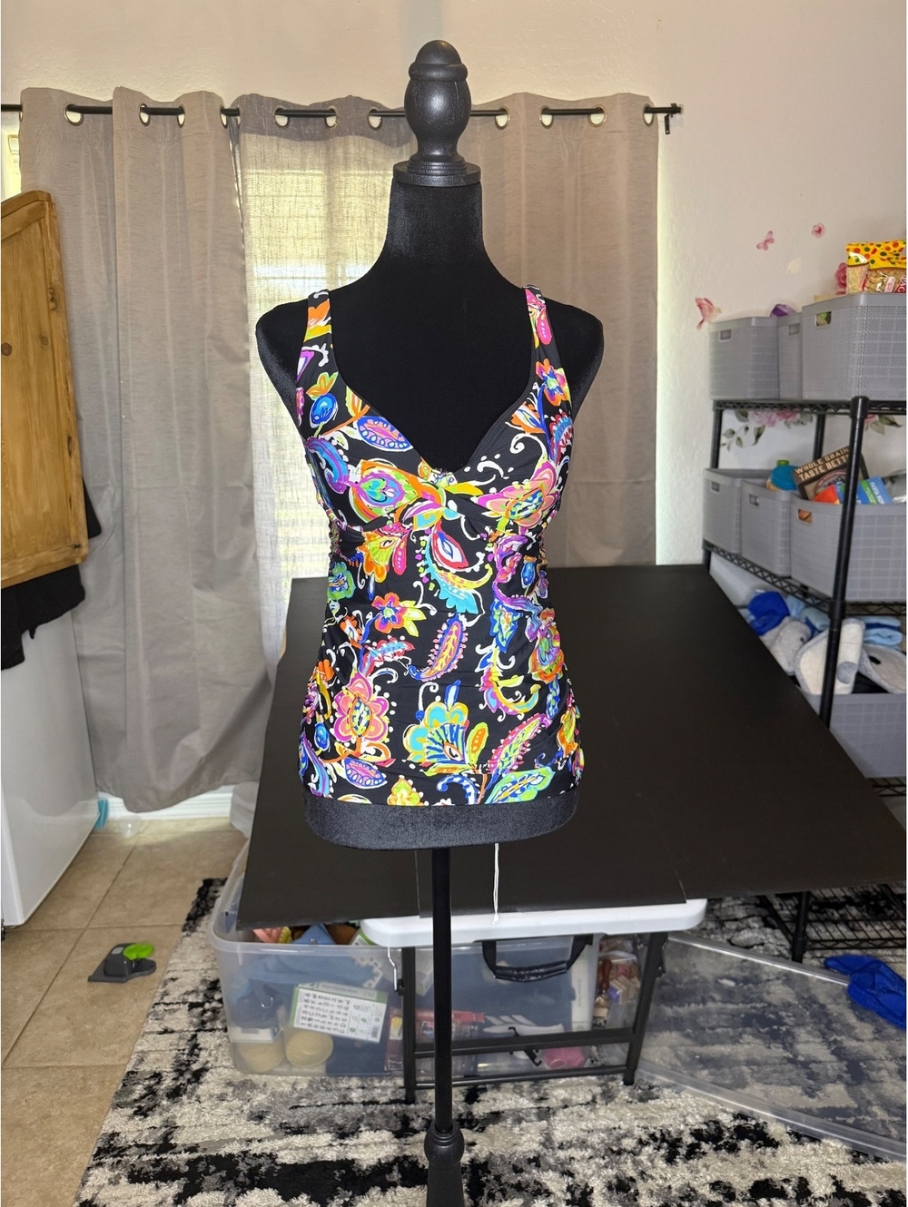 Anne Cole Women's Colorful Paisley Print Tank Top